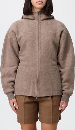 Max Mara Relaxed Fit Knit Hoodie in Wool and Cashmere with Zip Closure
