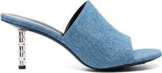 Givenchy 90mm G Cube sandals - women - Cotton - 36.5 - Blue