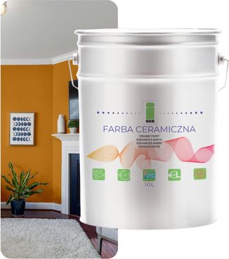 OEM Pintura Cer&aacute;mica Para Paredes Lavable Color Mostaza Dorada 10l Resistente A Las Manchas