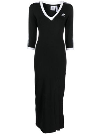 adidas Adicolor Classics 3-stripes maxi dress - women - Cotton/Spandex/Elastane - S - Black