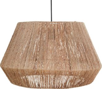 Beliani Beliani - L&aacute;mpara Colgante Pantalla De Yute Base De Hierro Estilo Boho Natural Birau