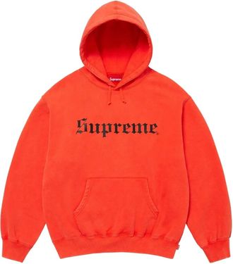SUPREME Felpa con cappuccio e logo - Arancione