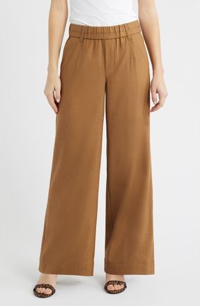 Wit & Wisdom Skyrise Side Seam Straight Leg Pants in Butter Toffee at Nordstrom, Size X-Large