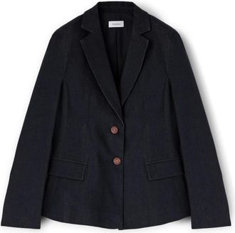 Motivi Jassen, Dames, Blauw, M, Denim, Denim blazer jacket