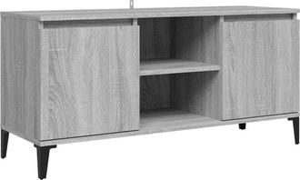 vidaXL Vidaxl - tv Cabinet with Metal Legs Grey Sonoma 103.5x35x50 cm