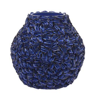 Schubiger M&ouml;bel Vase Blaumuschel Keramik H: 35 cm