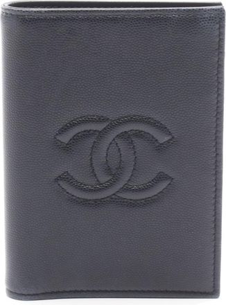 Chanel Black Grained Calfskin Wallet (Bi-Fold) (Pre-Owned)