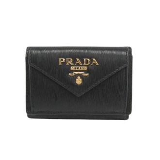 Prada Pre-owned Vitello Move 1Mh021 Wallet (tri-fold) - - Pre-owned - Donna - Nero - ONE SIZE