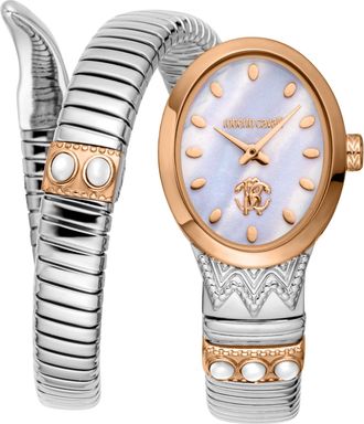 Roberto Cavalli Snake Women Stainless Steel Two toned Silver & Rose Gold watch