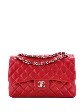 Chanel Classic Double Flap Bag Quilted Caviar Jumbo shoulder bag - Red