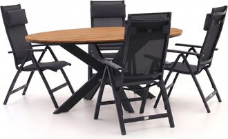 Bellagio la vita attrattiva Bellagio Avenza/Fidenza 180cm dining tuinset 5-delig verstelbaar