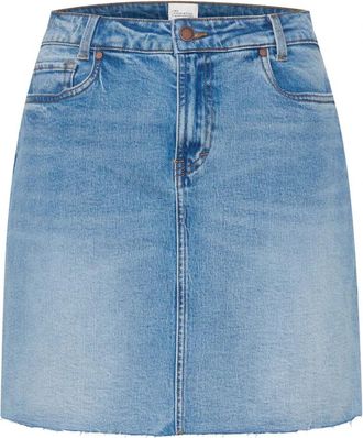 MY ESSENTIAL WARDROBE Lichtblauwe Retro Wassing Denim Rok - Dames - Spijkerrokken - Blauw - 2XL - Denim - Rokken