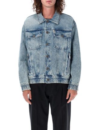Balmain Blue Shirt Collar Jacket