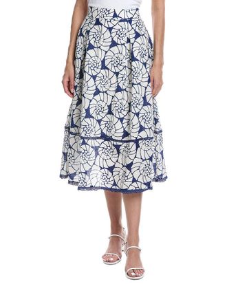 Tyler B&ouml;e Elise Linen-Blend Midi Skirt