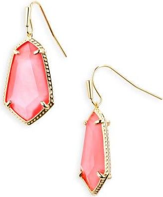 Kendra Scott Alexandria Geometric Drop Earrings in Gold Pink Illusion at Nordstrom Rack