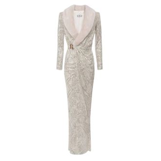 Elisabetta Franchi Dames, Jurken, Beige, Maat: XL