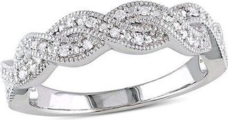 Rina Limor Silver 0.10 Ct. Tw. Diamond Ring