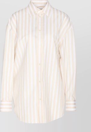 Saint Laurent striped cotton long-sleeve shirt