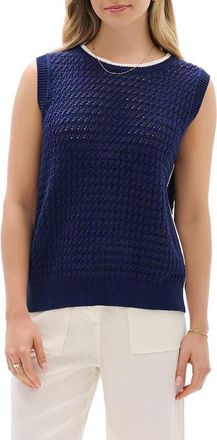 Hatley Cruz Cotton Sweater Tank in Patriot Blue at Nordstrom, Size X-Small