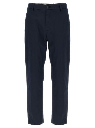 Department Five Blue Slim Flat Front Pants