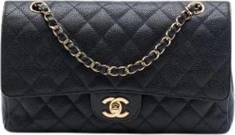 Chanel Pre-owned Classic Flap Bag - Dames - Vintage Schoudertas - Zwart - ONE Size - Leer - Vintage