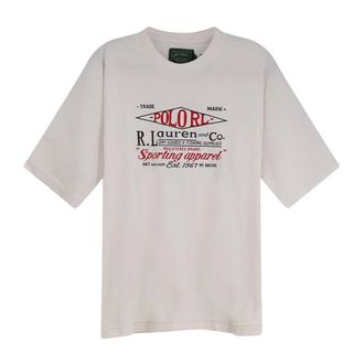 Polo Ralph Lauren Tops, Heren, Beige, M, Katoen, Sporting Grafisch T-shirt