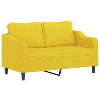 vidaXL Sof&aacute; De 2 Plazas De Tela Amarillo Claro 140 Cm Vidaxl