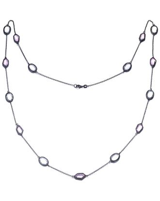 Genevive Silver Cz Statement Necklace