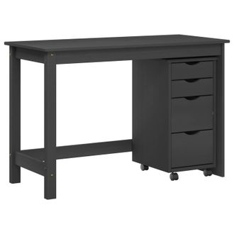 vidaXL Juego De Escritorio Y Armario Rodante Moss 2 Pcs Gris Vidaxl
