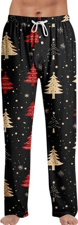 Generic Mens Pyjama Bottoms, Christmas Pajama Pants with Novelty Prints, Soft Stretch Fabric Nightwear, Elastic Waistband & Pockets, Comfortable Pyjamas for M