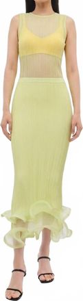 SIMKHAI Oakley Tank Top With Kelso Skirt Set In Buttercream