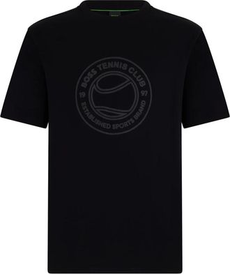 HUGO BOSS Hugo, Training T-Shirts, male, Black, Size: 2XL Cotton T-shirt with print