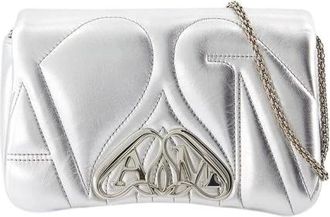 Alexander McQueen Alexander McQueen, Cross Body Bags, female, Gray, Size: ONE SIZE The Mini Seal Crossbody