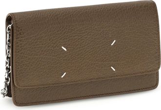 Maison Margiela Womens Grained Leather Wallet Field Calf Bos Taurus