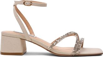 Steve Madden Womens Gabby P Pmr Sandals - White Fabric - Size UK 4