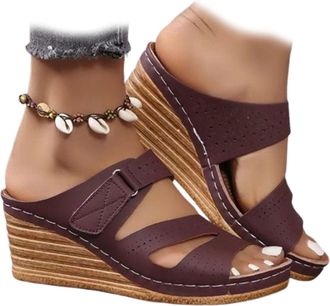 Generic Wedge Sandals for Women 2026 Dressy Platform Summer Sandals Slip-On Comfort Mid Heel Espadrilles Open Toe Casual Fashion Shoes Flat Heel Dressy Wedges