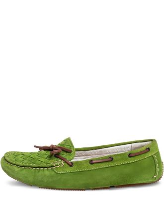 Bottega Veneta Intrecciato boat shoes - Green