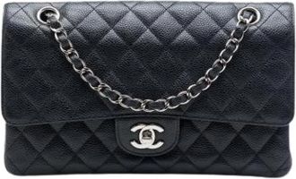 Chanel Pre-owned Vintage Double Flap Shoulder Bag - Dames - Vintage Schoudertas - Zwart - ONE Size - Leer - Vintage