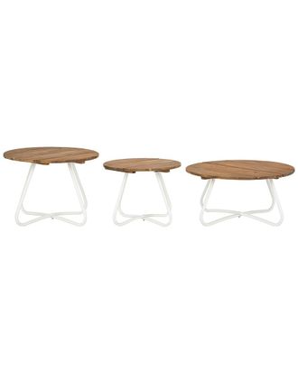 Safavieh Henderson 3Pc Wood Top Coffee Table