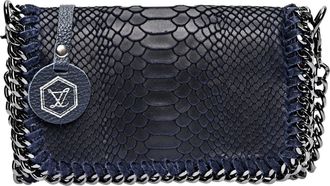 Luisa Vannini Blauwe Leren Tas