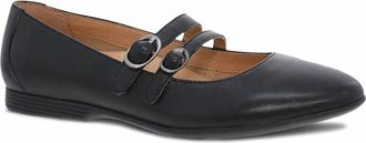 Dansko Womens Leeza Flats In Black Nappa