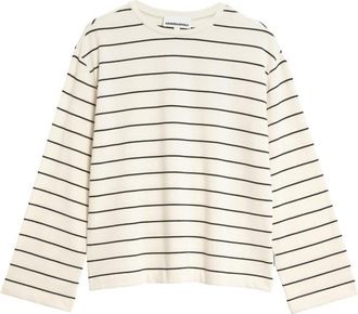 Armedangels Marynaa Fine Stripe Longsleeve f&uuml;r Damen | wei&szlig;