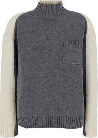 Semicouture Winnie Knit - Dames - Coltruien - Grijs - S - Nylon - Truien & Vesten