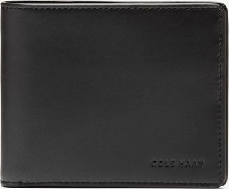 Cole Haan Mens Leather Slimfold Wallet - Black