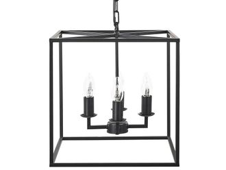 Beliani L&aacute;mpara de techo metal negro