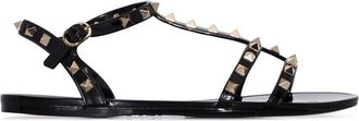 Valentino Garavani Black Rockstud Sandals