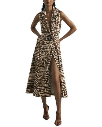 Reiss Concordia Atelier Animal Print Tailored Dress