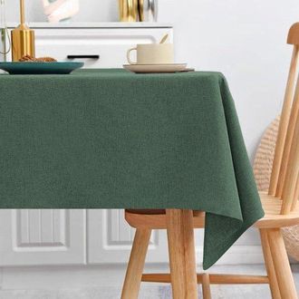 OEM Mantel Rectangular Lino, 110 X 160 Cm, Resistente Manchas E Impermeable, Caracter&iacute;sticas: Ultrasuave, Verde