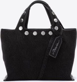 3.1 Phillip Lim Denim Mini Market Tote Bag with Studs in Washed Black Denim at Nordstrom