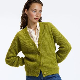 La Redoute Collections Vest met V-hals, mixed alpaca, Signature GILDAS
